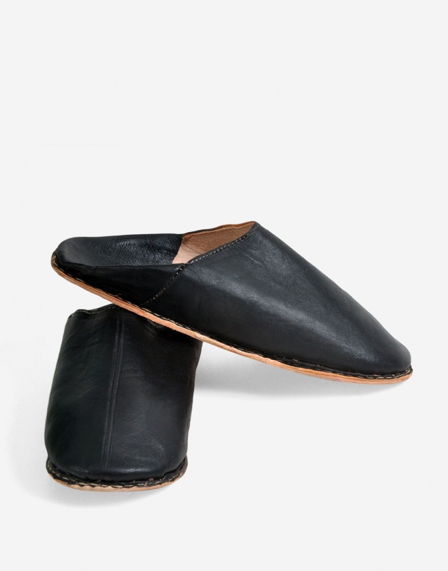 Babouche noir femme best sale